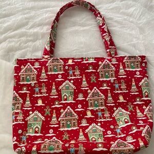 Festive Red Holiday Tote Bag